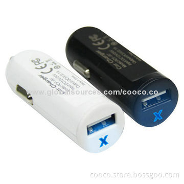 USB In-car Charger for iPhone, 4.2 to 9V DC Output Voltage with CE and E Marks